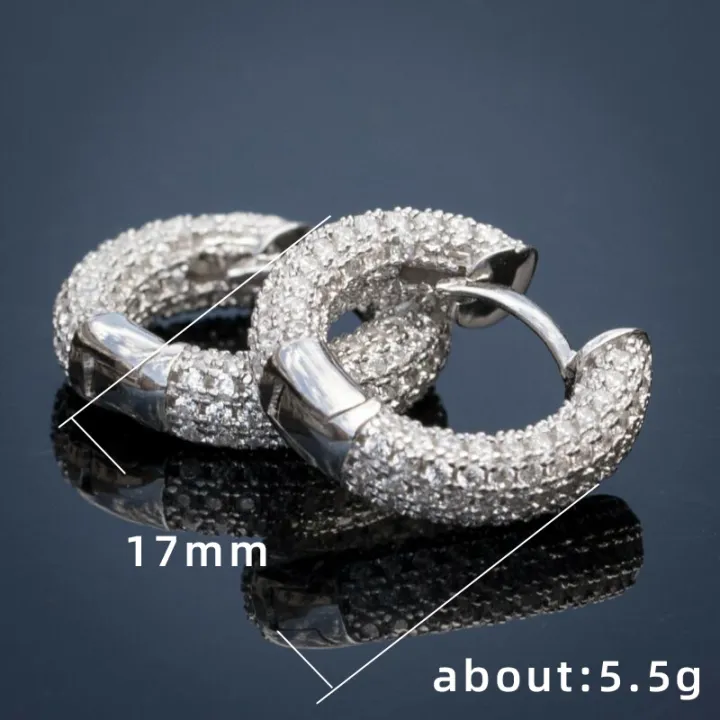 Punk%20Men%20Women%20Circle%20Hoop%20Earrings%20Shiny%20White%20Zircon%20Simple%20Daily%20Wear%20Small%20Earrings%20Wedding%20Party%20Fashion%20Jewelry%20%20-%20Image%205