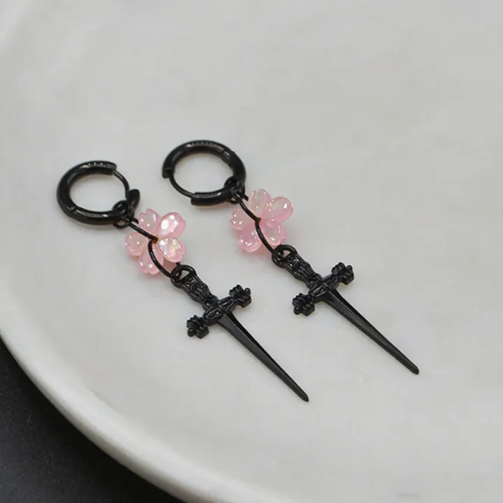 Punk%20Black%20Sakura%20Blade%20Earrings%20Gothic%20Cherry%20Blossom%20Sword%20Pendant%20Small%20Hoop%20Earrings%20Japanese%20Jewelry%20-%20Image%205