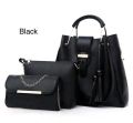 3-Piece Women’s Handbag Set with Adjustable Long Shoulder Strap - Textured PU Leather Large Capacity Tote Bag with Crossbody Purse & Mini Pouch - Stylish Ladies Casual Fashion Bags - New 2026 Collection. 