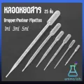 25 PCs colored dropper bottles; 1 ml, 3 ml, 5ml, 10ml (dropper/pasteur pipette) dropper liquid pipette dropper, plastic dropper tubes. 