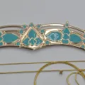New Aladdin Dangle Earring Princess Jasmine Earrings Necklace Head Wear Handmade Jewelry Earring Clips Princess Dress Up Jewelry. 