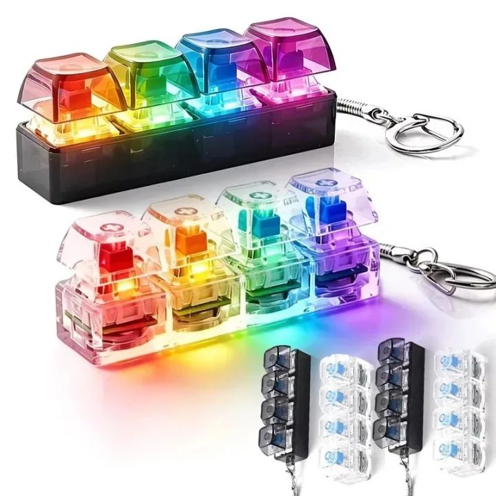4-Button%20Fingertip%20Keyboard%20Keychain%20RGB%20Keyboard%20Fidget%20Toy%20With%20Lights%20For%20Stress%20Relief%20Decompression%20Calming%20Amagi%20-%20Image%202