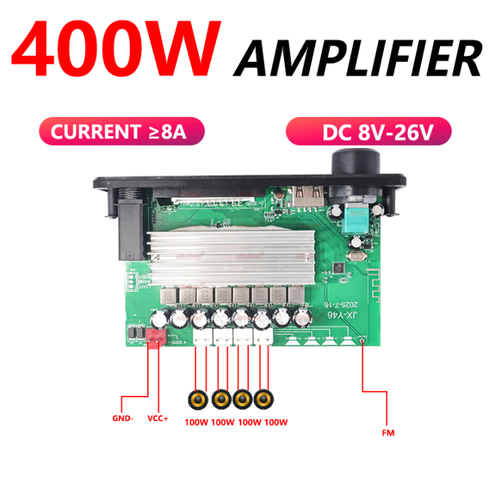 400W%20Amplifier%20Bluetooth%20MP3%20WMA%20APE%20Decoder%20Board%20DC8-26V%20%20Handsfree%20Car%20Audio%20Microphone%20USB%20TF%20FM%20Radio%20DIY%20Mp3%20Music%20Player%20-%20Image%202