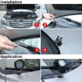 2pcs Stainless Steel Universal Car Auto A-Pillar Hood LED Work Light Bracket Holder Clamp Engine Cover Lamp Bar Mounting Clamp.