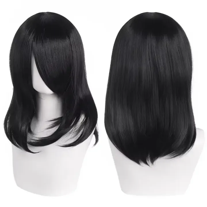 QQXCAIW%20High%20Quality%2040cm%20Medium%20Cosplay%20Wig%20With%20Bang%20Black%20Blond%20Pink%20Red%20Blue%20Purple%20Heat%20Resistant%20Synthetic%20Hair%20Wigs%20-%20Image%205