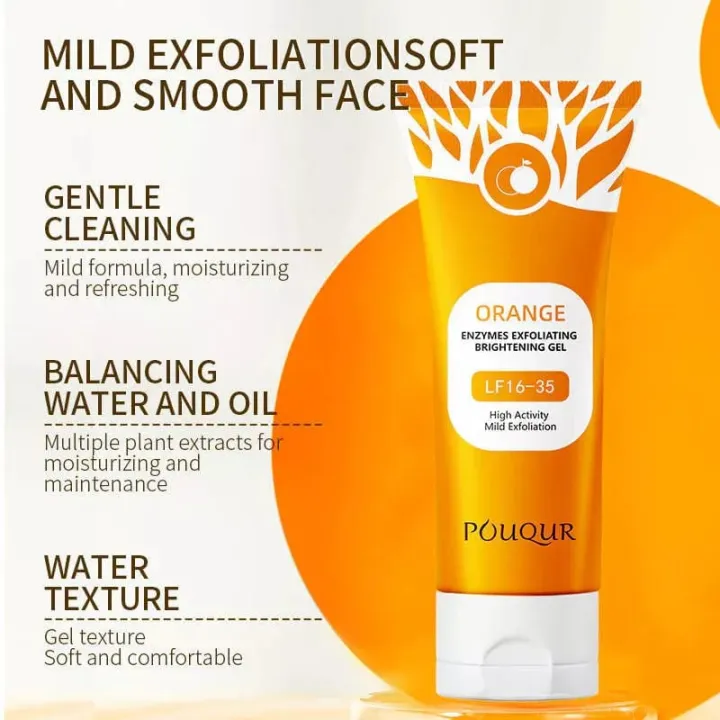 POUQUR%20Orange%20Enzymes%20Exfoliating%20Brightening%20Gel%20%E2%80%93%20Mild%20Exfoliation,%20Deep%20Cleansing%20&%20Skin%20Brightening%20%7C%20LF16-35%20High%20Activity%20Formula%20%7C%20100g%20-%20Image%207