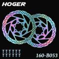 HOGER Bike Disc Brake 140 160 180 203 Rotors With Bolts Hydraulic Brake Road Mountain Bicycle MTB Oil Slick Rotor Bicycle Parts. 