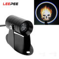 Motorcycle RGB Lights Decorative LED Taillights Ghost Rider Flaming Skull 3D Logo Laser Projector Fog Lamp Day Running DIY. 
