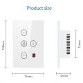 LiwoKit Tuya Wifi Five-Speed Fan Light Switch Thyristor Speed Adjustment Touch Panel Switch Remote Control. 