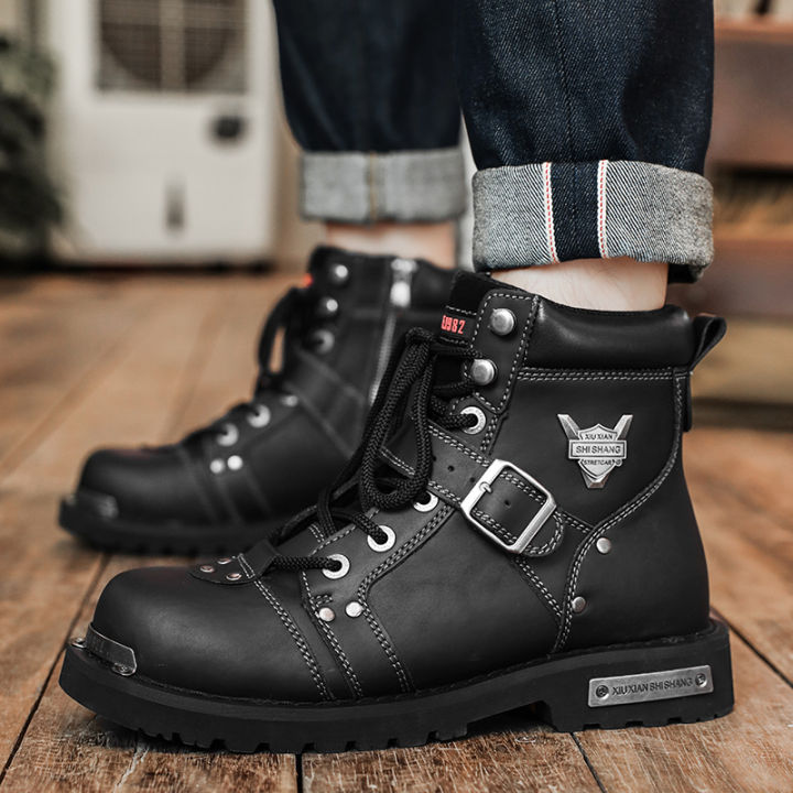 High%20Quality%20Men%20Snow%20Boots%20Metal%20Rivets%20Low%20Heel%20Trend%20Punk%20Rock%20Knight%20Boots%20Men's%20Leather%20Winter%20Cotton%20Shoes%20Motorcycle%20Boot%20-%20Image%205