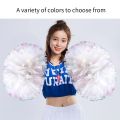 1PC Flower Ball Cheerleader Pom Poms Flower Ball Handle Rainbow Colorful Cheerleading Refueling Props. 