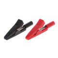 2Pcs Insulated Alligator Clip 2mm Battery Test Clip Banana Female Adapter Meter Test Multimeter Pen Cable Probes Crocodile Clip. 