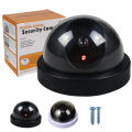 1PC Fake Dome Security Camera with LED Red Light, Battery Operated, No Wiring Required, Realistic Design Fake Dummy Camera, Black & White Color Available. 