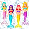 4 Pieces Mermaid Dive Toys Mermaid Bath Toys Colorful Mermaid Pool Toys Swimming Pool Games for Toddlers Boys Girls Teens Adults. 