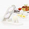 2 In 1 Egg Cutter Stainless Steel Boiled Egg Slicer. 