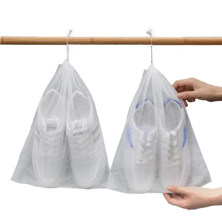 10pcs/20pcs%20Shoes%20Storage%20Bag%20Closet%20Organizer%20Non%20Woven%20Travel%20Portable%20Dust%20Proof%20Pocket%20Clothing%20Classified%20Hanging%20Bags%20-%20Image%206