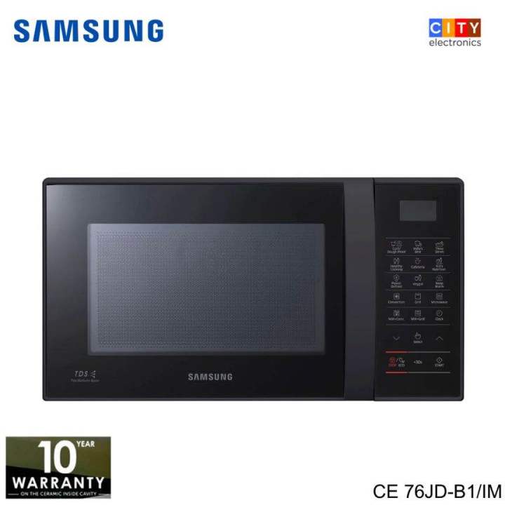 SAMSUNG CE76JD-B1/IM - 21 Litres Convection Microwave With Curd Making (Black)