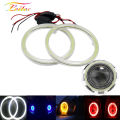 2x Super Bright Halo Rings COB LED Angel Eyes Headlight 60mm 70mm 80mm 90mm 100mm 110mm 120mm Car Motorcycle DRL Light Bulb Lamp.