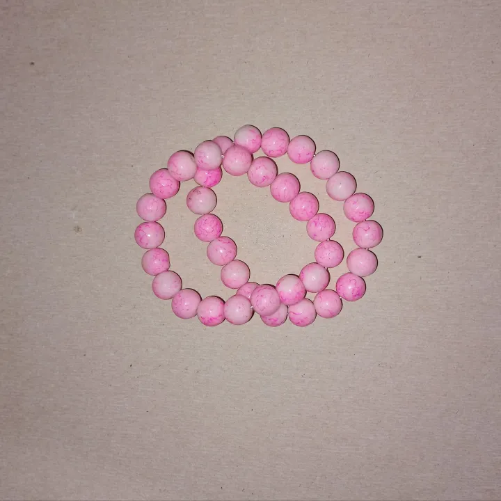 Pink%20Marble%20beaded%20Bracelet%20(Two%20in%20one%20pack)%20-%20Image%204