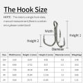 Treble Hooks 5X Strong Barbed Sharp Triple Fishing Hook for Freshwater and Saltwater 10pcs 2# 4# 6# 8# 10#.