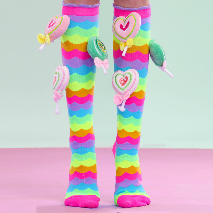 Crazy%20socks%20for%20kids%20Cute%20girl%20socks%20girls%20wacky%20Funky%20Stretch%20Mid%20to%20High%20Novelty%20Socks%20-%20Image%202
