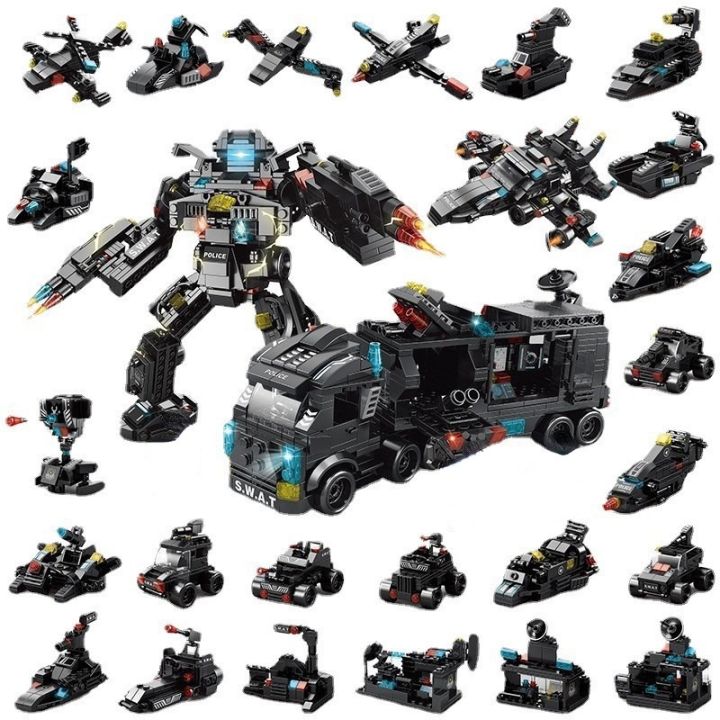Compatible%20with%20Lego%20585Pcs%20City%20Police%20Station%20SWAT%20Truck%20Car%20Building%20Blocks%20DIY%20Toys%20for%20Boys%20Kids%20s%20-%20Image%202