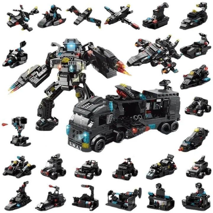 Compatible%20with%20Lego%20585Pcs%20City%20Police%20Station%20SWAT%20Truck%20Car%20Building%20Blocks%20DIY%20Toys%20for%20Boys%20Kids%20s%20-%20Image%202