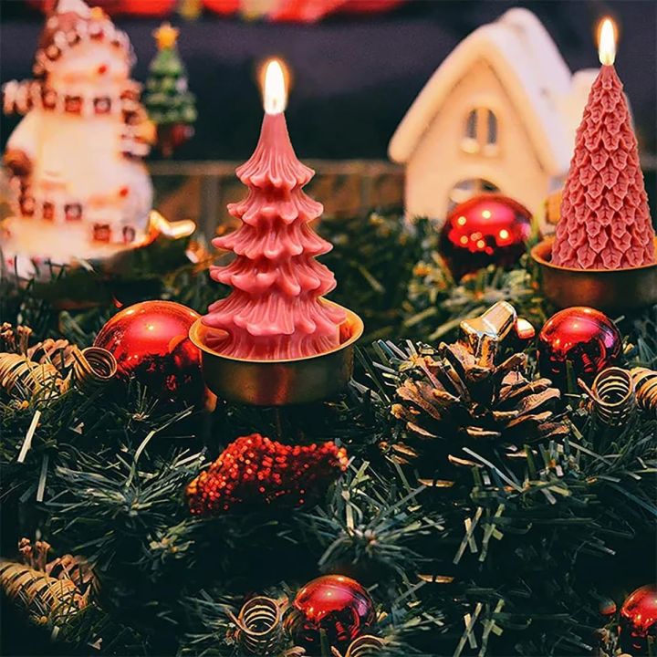 Silicone%203D%20Christmas%20Tree%20Mold%20DIY%20Resin%20Epoxy%20Small%20Irregular%20Pine%20Needle%20Tree%20Craft%20Candle%20Making%20Kit%20Holiday%20Decor%20-%20Image%203