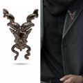 Markhor brooch silver black colour, Markhoor brooch badge , ISI symbol in black golden silver metal. 