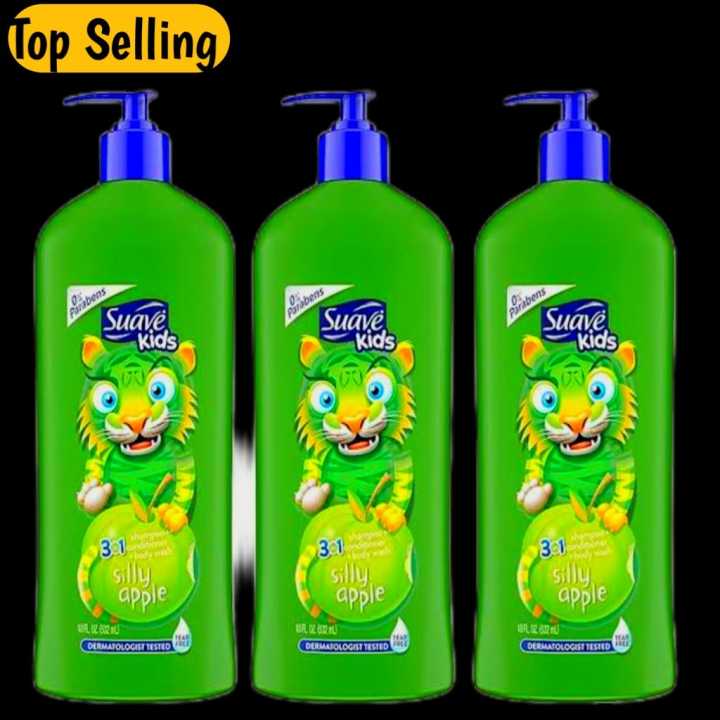 Suave%203-In-1%20Silly%20Apple%20Shampoo%20conditioner%20and%20Body%20Wash%20for%20kids%20-%20Image%202