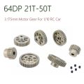 64DP 3.175mm 21T-25T 26T-30T 31T-35T 36T-40T 41T-45T 46T-50T Aluminum Alloy Metal Pinion Motor Gear for 1/10 RC Model Car Motor. 
