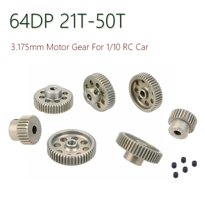 64DP%203.175mm%2021T-25T%2026T-30T%2031T-35T%2036T-40T%2041T-45T%2046T-50T%20Aluminum%20Alloy%20Metal%20Pinion%20Motor%20Gear%20for%201/10%20RC%20Model%20Car%20Motor%20-%20Image%202