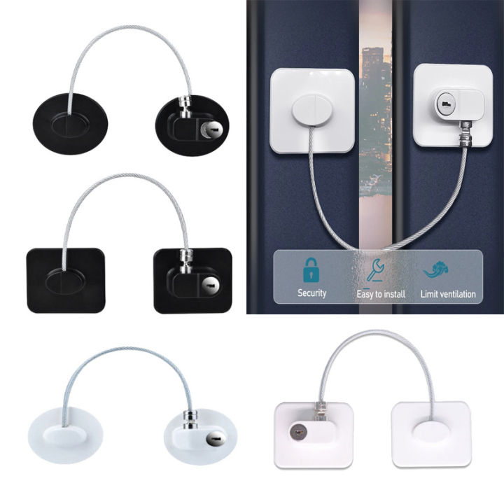 1%20Pc%20Door%20Lock%20Child%20Safety%20Lock%20Cabinet%20Fridge%20Stainless%20Steel%20Cable%20Protection%20Kids%20Baby%20Home%20Window%20Lock%20Strong%20Fix%20-%20Image%206