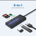 KEXIN USB Hub 3.0 Ultra Slim | High-Speed USB Splitter with 3 USB 3.0 Ports & Card Reader | Multiport USB Adapter for PC, Laptop, Desktop, HDD, Flash Drive, Keyboard, Mouse, Surface Pro & More | Portable & Durable USB Extender Hub for Fast Data Transfer. 