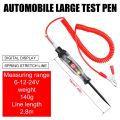 6V 12V 24V Auto Truck Voltage Circuit Tester DC Digital Display Long Probe Pen Light Bulb Automobile Diagnostic Tool Auto Repair.