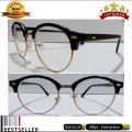 Optical Eye Sight Glasses -2.0 Eye Sight - Distance View Glasses - Oval Black Frame - With Case. 
