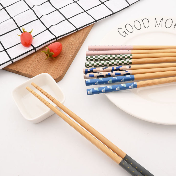 Anti-skid%20Handmade%20Bamboo%205%20Pair%20Set%20Reusable%20Japanese%20Style%20Natural%20Wood%20Chopsticks%20Food%20%20Multi%20Color%20Wooden%20Chopsticks%20Set%20-%20Image%206
