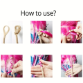 24inch Dreadlocks Crochet Braids Hair Extension Synthetic For Women 10Pcs/Pack Ombre Colored Dreadlocks Hair. 