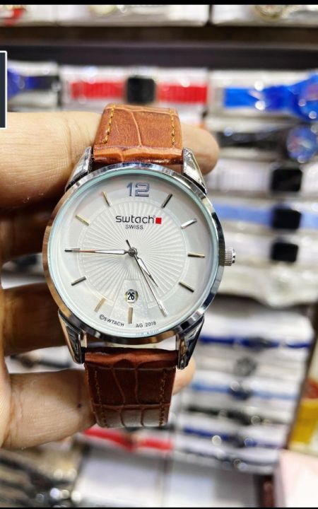 SWATCH SWISS
DATE WORKING 
POWER MAGNETIC LOCK
LEATHER STRAP
NEW ARRIVAL