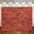 1 piece, Red brick wall party background, large fabric red brick logo photo background background, birthday party.