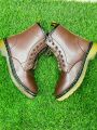 Brown Classic Top Dr Martin Boot Gel Soled For Mens With Stiching. 