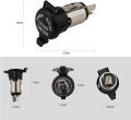 Cigarette Lighter Socket DC 12V Car Cigarette Lighter Female Power Outlet Socket Replacement Waterproof for Automotive Truck RV. 