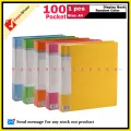 Display Book Plastic File Folder Display Presentation Book Thin 100 Pocket A4 Size Random color- 1pcs. 