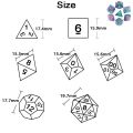 Dice Set Board Games Roll Dice Galaxy Theme Polyhedral Dice Set Amazing Colourful Universe Effect For DND Accessories. 