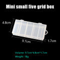 5-Compartment Fishing Lure Box – Clear Plastic Tackle Organizer for Hooks, Frogs & Soft Baits. 