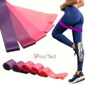 5-Piece Color Resistance Band Set - Portable Elastic Fitness Bands for Yoga, Pilates, Gym and Weight Training - Durable Tpe Material, Perfect for Stretching and Strength Training, Pilates Equipment | Multifunctional Fitness Belt | Durable Tpe Band, Gym....