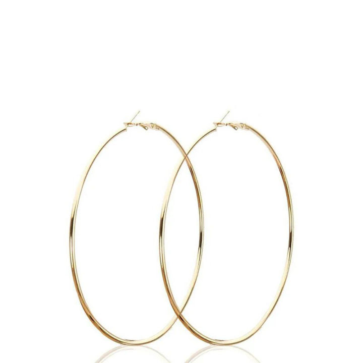 2pcs%2030-100mm%20Small%20Big%20Circle%20Hoop%20Earrings%20for%20Women%20Men,%20Stainless%20Steel%20Ear%20Ring%20Fashion%20Jewelry%20Gift%20Nightclub%20DJ%20-%20Image%207