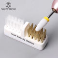 1pc Electric Nail Grinding Head Cleaning Brush Portable Manicure Drills Bits Cleanser Dual Copper Wire Brush Clean Tool Supplies. 