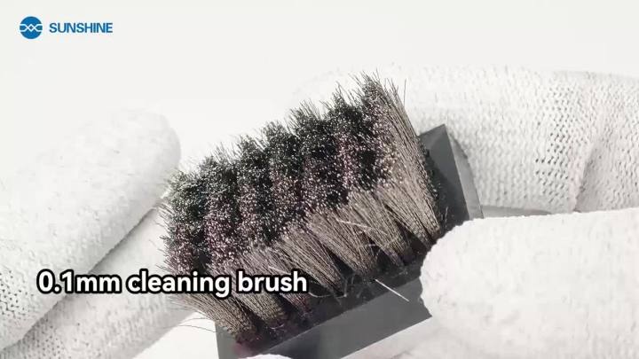 RELIFE RL-599C Solder Tip Cleaner 3-IN-1 Steel Brush/Copper Wire Ball/Sponge Welding Soldering Iron Tips Cleaning Tools