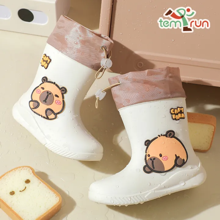 Children's%20Rain%20Boots%20Cartoon%20Capybara%20Pattern%20%20Rain%20Shoes%20For%20Girls%20Boys%20Anti-Slip%20Elastic%20Band%20For%20Students%20-%20Image%204